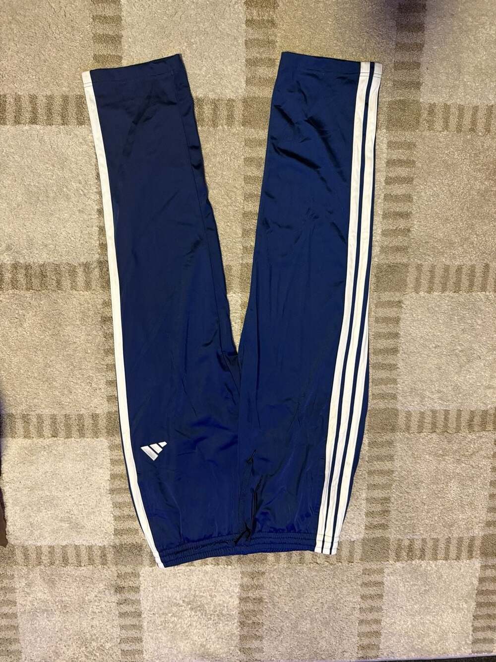 Adidas Track Pants Size L Blue 3-Stripe